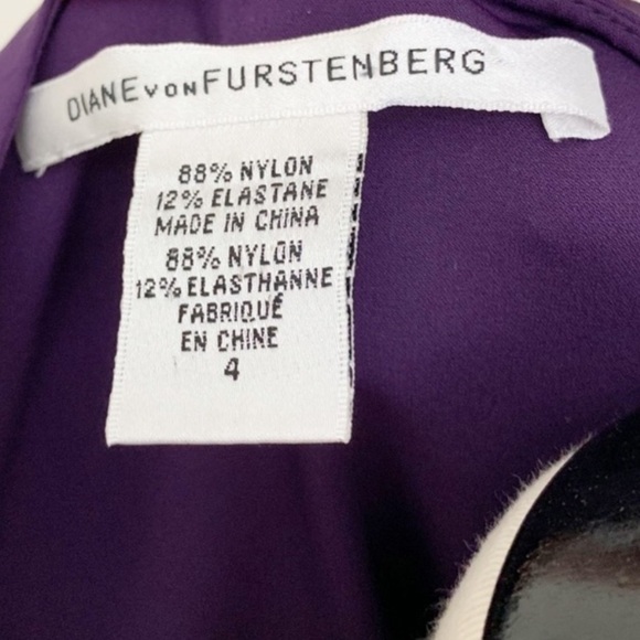 Diane Von Furstenberg DVF Hampton Wrap Dress Purple Excellent Size 4 - Picture 2 of 9